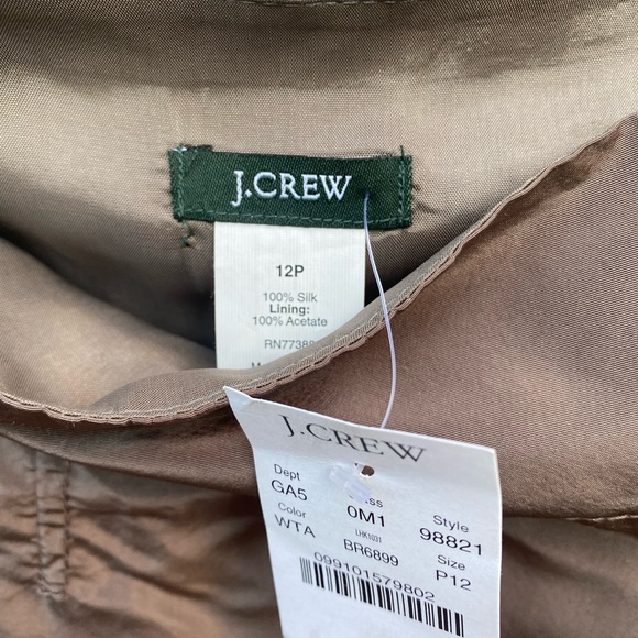 NWT J.Crew 100% silk skirt - Picture 6 of 14